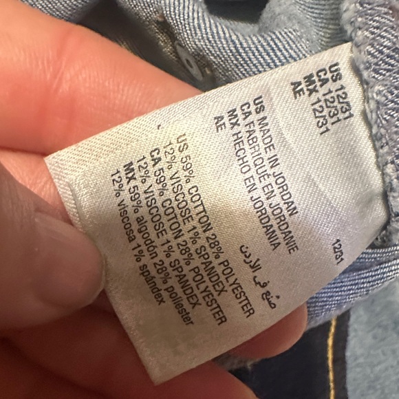 A160.  Inc Classic Denim pull on faded Flare Leg Jeans - Picture 5 of 10